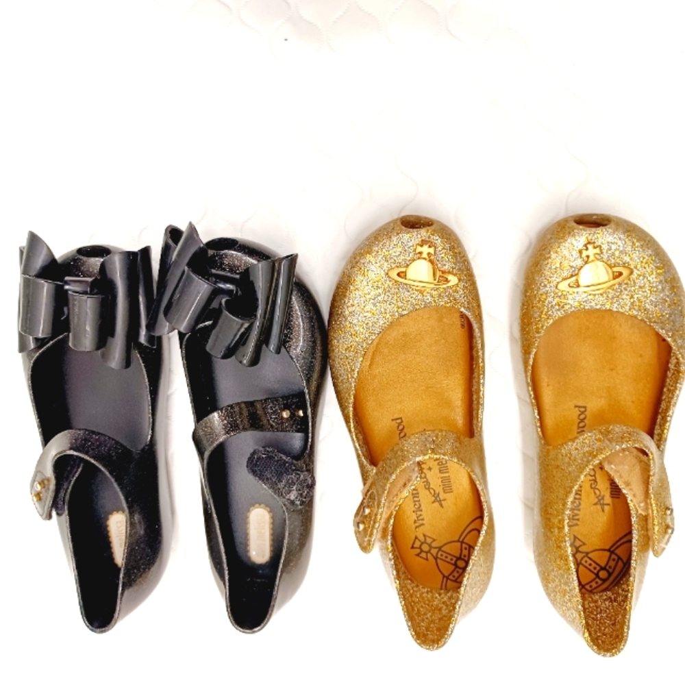 Mini Melissa bundel of 2 shoes, little girl Size 11 and 12